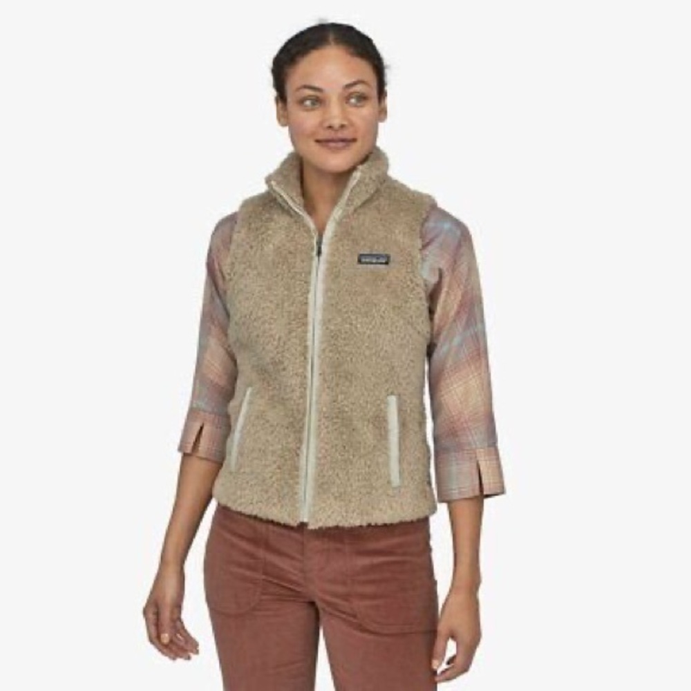 Patagonia Beige Sherpa Fleece Vest